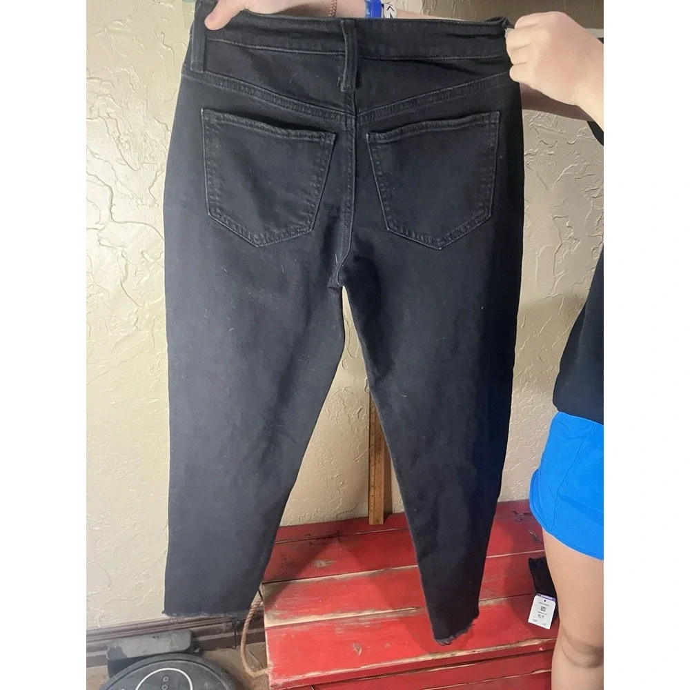 So NWT‎ Women's Black Wash Stretch High Rise Mom Jean size 0/24